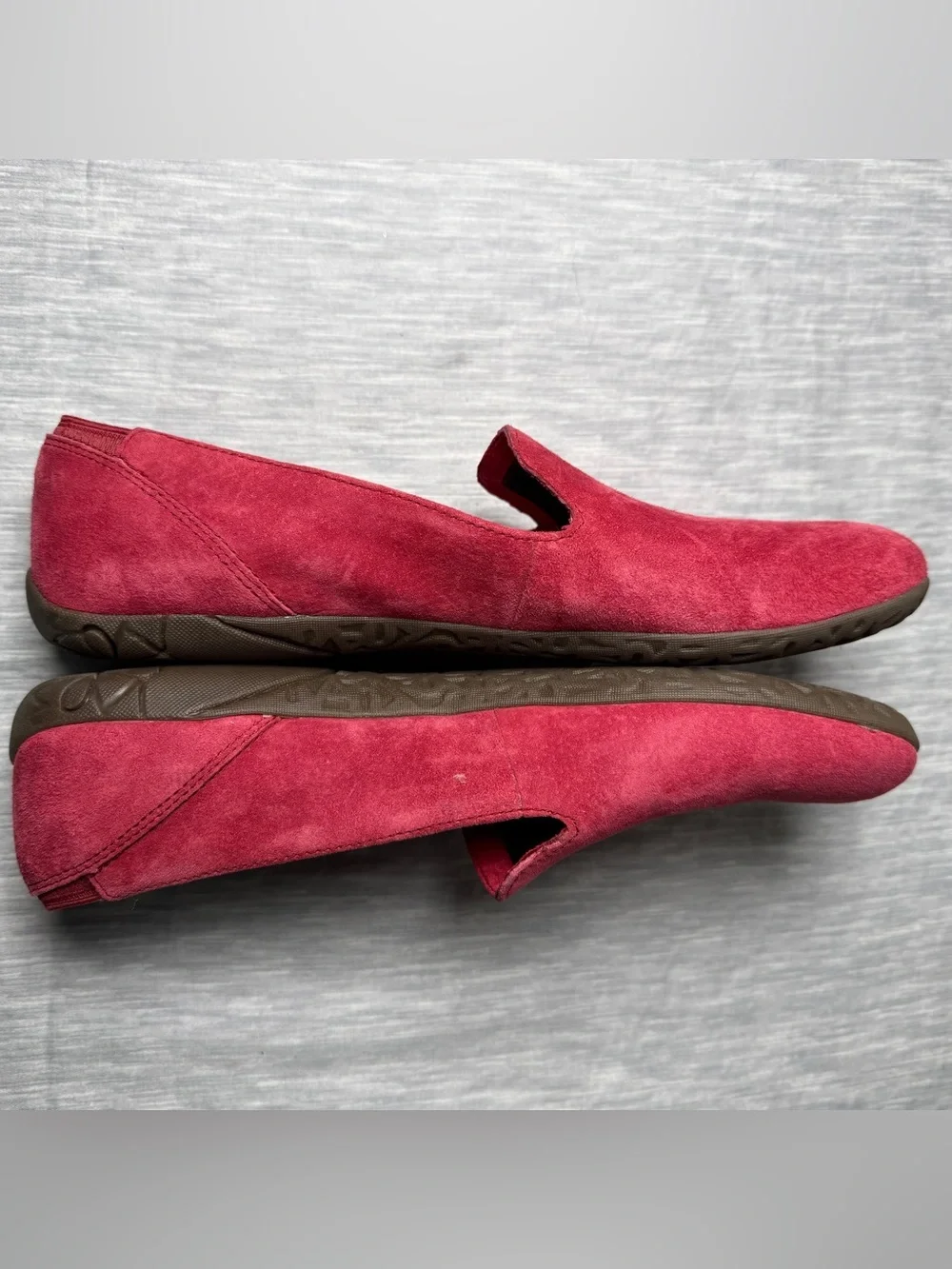 Merrell Mimix Fuse Flat Red Suede Loafer Ballet Flat Comfort Size 9